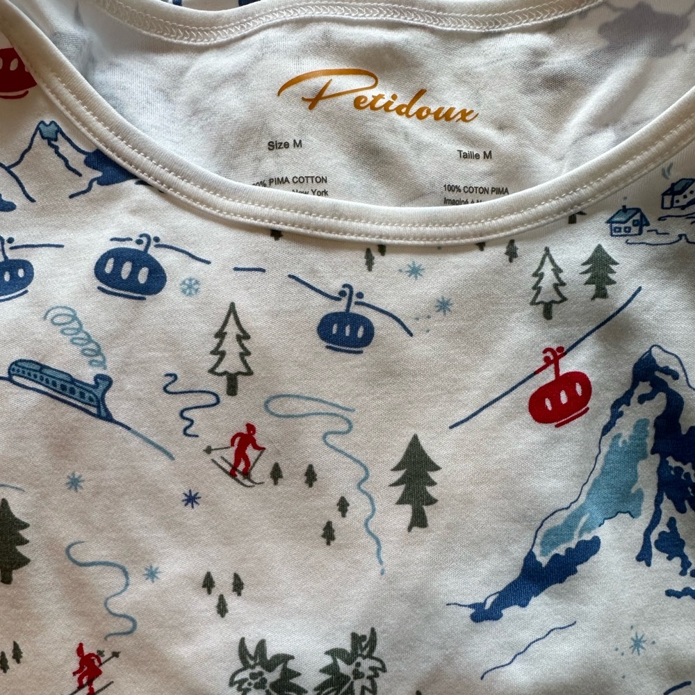 BRAND NEW Ski Pattern Pajama Set
